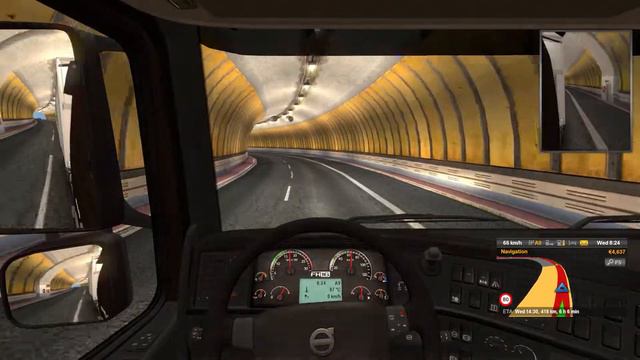 Truck Volvo delivery milk trailer from Bern to Venice Euro Truck Simulator 2 Steering Wheel Artplay смотреть онлайн