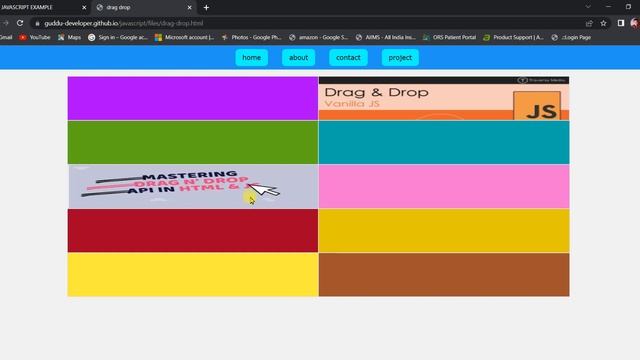 DRAG AND DROP IMAGES IN BOX IN JAVASCRIPT смотреть онлайн