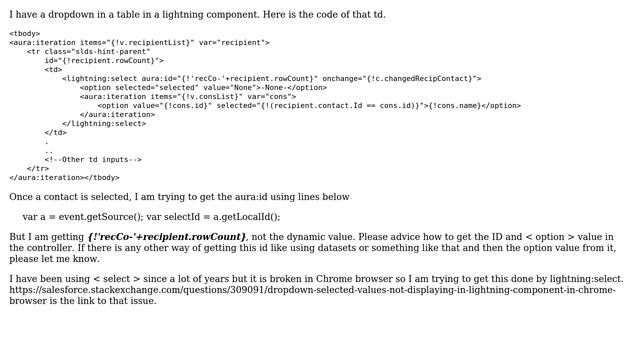 Salesforce: Get aura:id and selected option value in controller for ＜lightning:select＞ смотреть онлайн