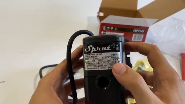 Насос для фонтана Sprut FSP-1143 (для пруда, для воды, фонтан) Спрут распаковка и обзор смотреть онлайн