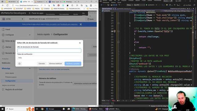 Recibir mensajes con Api Oficial de WhatsApp en C# смотреть онлайн