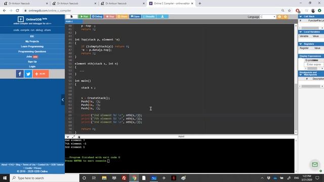 Data structures - Exercise - Nth element of a stack смотреть онлайн