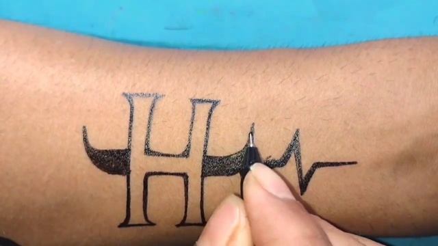 Amazing H letter tattoo || h letter tattoo || h name tattoo смотреть онлайн