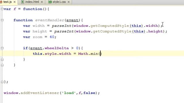 JavaScript tutorial - zoom image using mouse wheel event смотреть онлайн