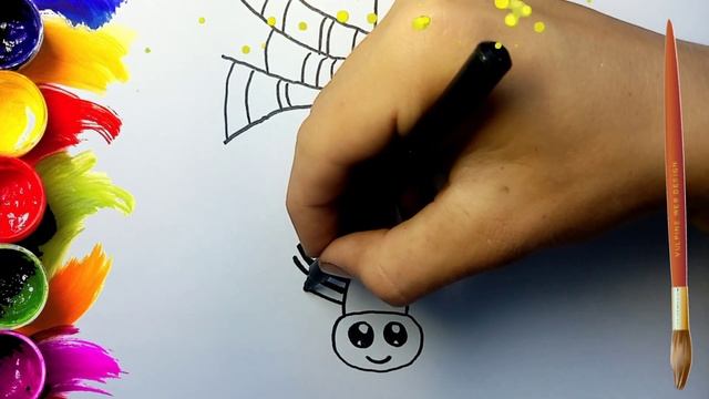 How to DRAW a SPIDER | Как НАРИСОВАТЬ ПАУКА | मकड़ी कैसे आकर्षित करें смотреть онлайн