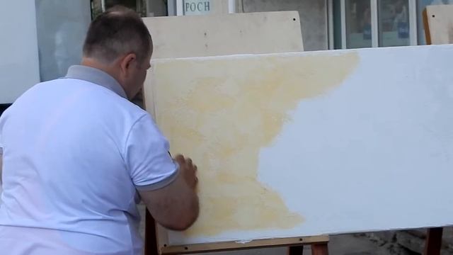 Нанесение лазури Капарол