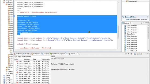 CREATE TABLE SQL QUERY смотреть онлайн