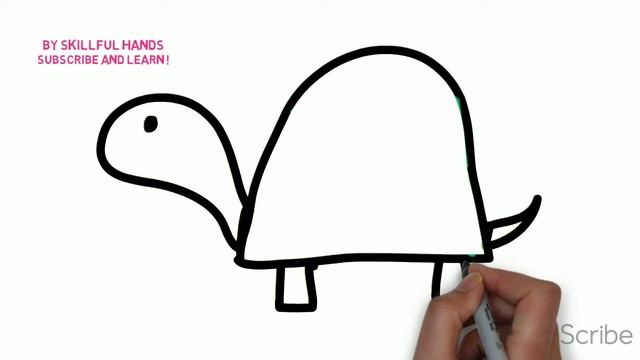 How to Draw a turtle (for Kids) / Как нарисовать черепаху (Для детей) смотреть онлайн