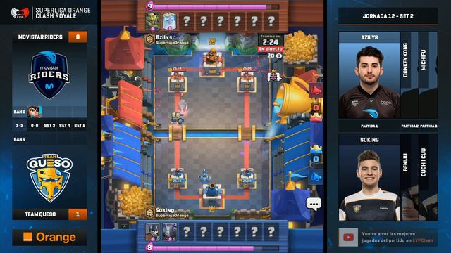 TEAM QUESO VS MOVISTAR RIDERS | SUPERLIGA ORANGE CLASH ROYALE | Jornada 12 | Año 2018 смотреть онлайн