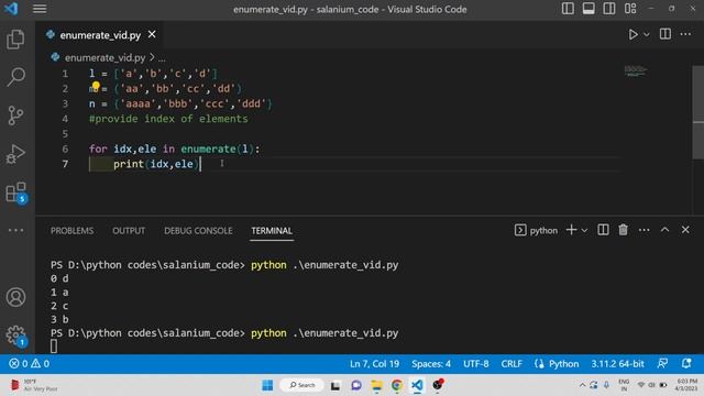 Enumerate In Python|How and Where to use enumerate смотреть онлайн