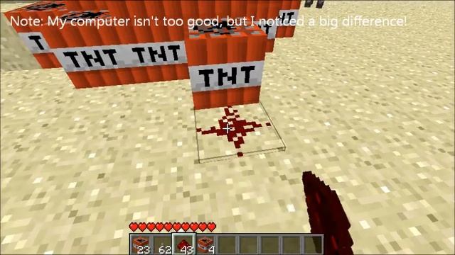 Minecraft - How to stop TNT explosion lag (Singleplayer commands) смотреть онлайн