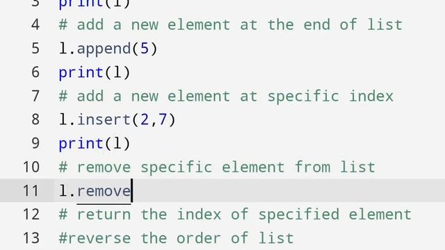list methods in python смотреть онлайн