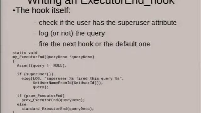 Hooks in PostgreSQL смотреть онлайн