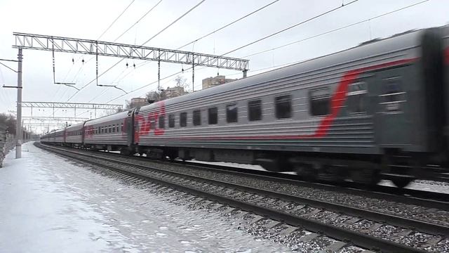 Электровоз ЭП2К-373 (ТЧЭ-6) со скорым поездом №071Г Чебоксары - Москва. смотреть онлайн