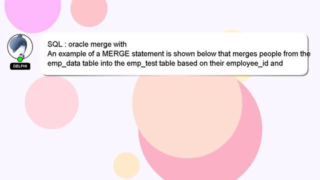SQL : oracle merge with смотреть онлайн