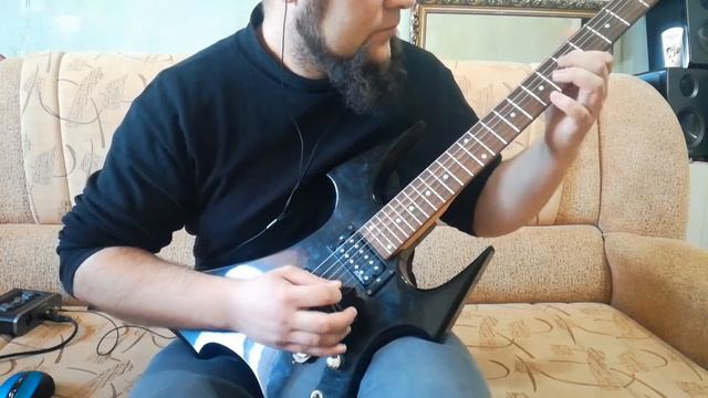 Простая мелодия на электрогитаре для начинающих + табы + минусовка (backing Track)