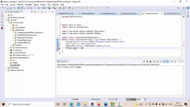 Apache PDF Box Tutorials -3)How to Load Existing PDF Document and Add Pages смотреть онлайн