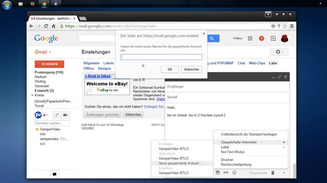 GMail: Automatische eMail-Antwort смотреть онлайн