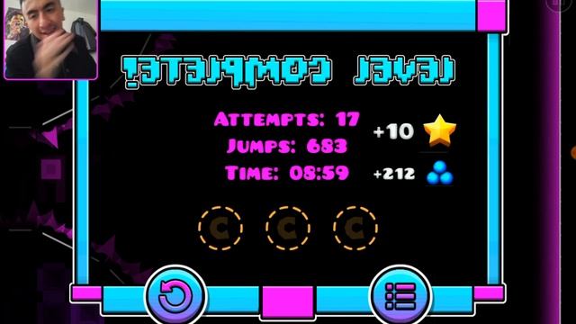Geometry Dash Chaoz airflow By @cuteSumsar 100% Complete not Coins Mobile Demon #3 смотреть онлайн