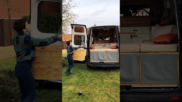 COSY & RUSTIC DIY Campervan Conversion Tour - *STEALTH* Ford Transit Custom смотреть онлайн