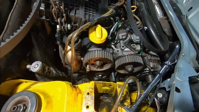 Рено кенго(Renalt Kangoo) 1.5 dci. Замена коренного сальника (переднего) смотреть онлайн