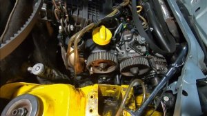 Рено кенго(Renalt Kangoo) 1.5 dci. Замена коренного сальника  (переднего)