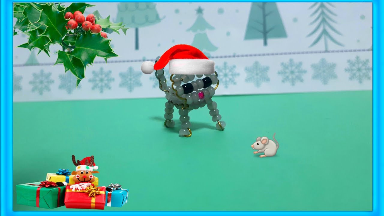 Котик из бисера (простой кот)