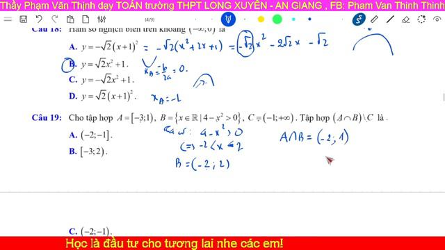 TOÁN 10. ÔN TẬP HKI - ĐỀ 2 смотреть онлайн
