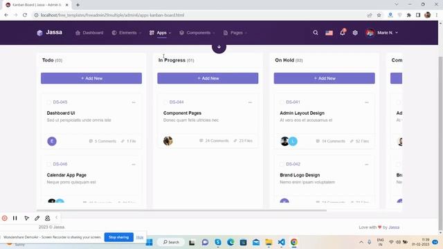 Free Admin Dashboard Template 10 Bootstrap 5 смотреть онлайн