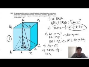 №226. В правильной четырехугольной призме через диагональ основания проведено сечение