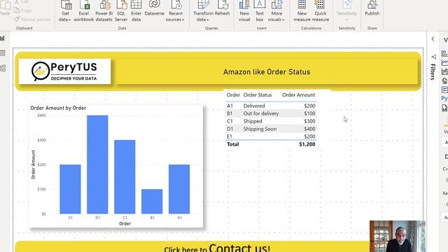 Line Visual and DAX create Amazon like Shipping Status for Sales Orders - Power BI смотреть онлайн