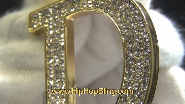 Gold D Initial Bling Bling Pendant Chain HipHopBling.com смотреть онлайн
