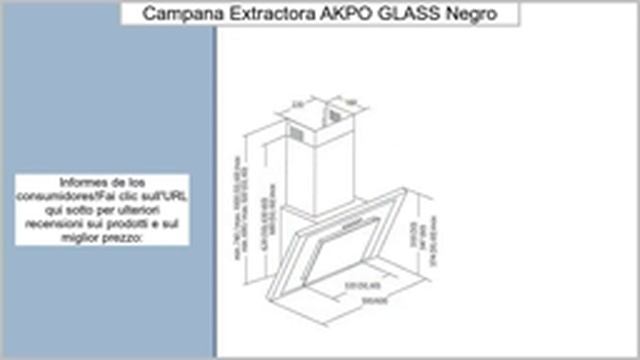 Campana extractora AKPO WK-4 NERO GLASS Negro / 60cm / 320m3/h - Campana extractora de coci смотреть онлайн