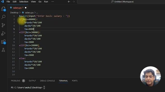 How to calculate net salary in Python ? if elif statement || Python Tutorial || #pythontutorial смотреть онлайн