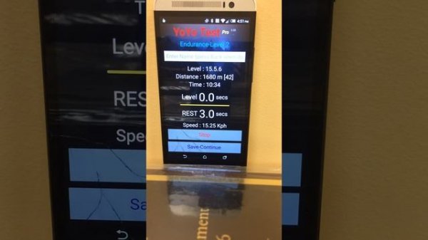 Yo Yo Test Audio and Distances
