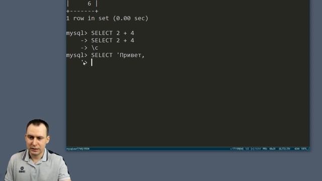 2. MySQL 8 - консоль mysql смотреть онлайн