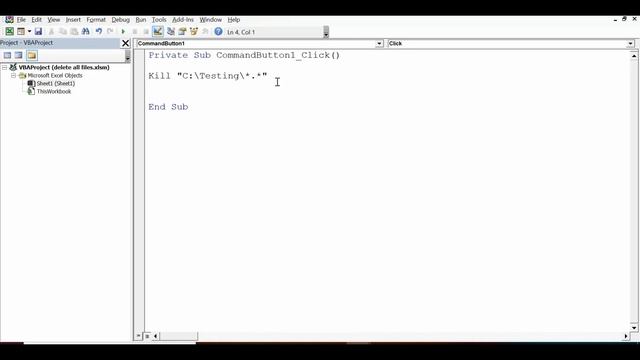 VBA to delete all files in a folder - Excel VBA Example смотреть онлайн