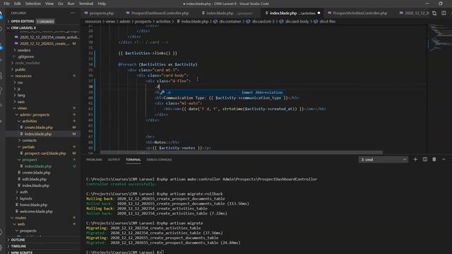 Build a CRM with Laravel 8 - Prospect Activity Views and Prospect Dashboard Creation смотреть онлайн