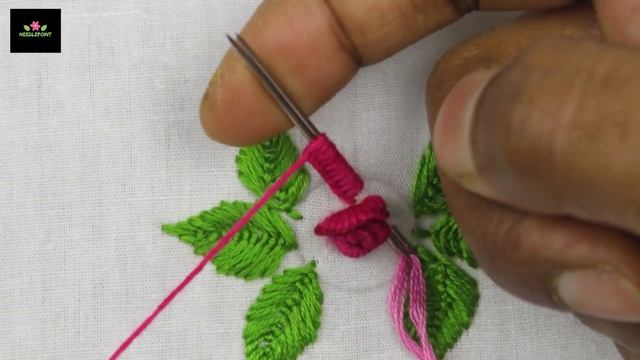 Hand Embroidery- Cast On Stitch Rose Embroidery Design | Brazilian Embroidery