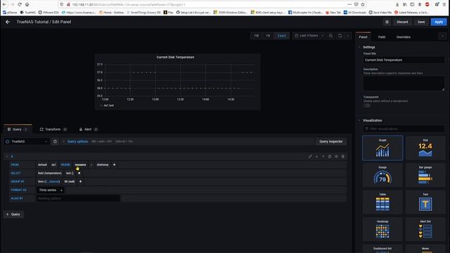 Create #TrueNAS Or #FreeNAS Dashboard With #Grafana And #InfluxDb