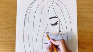 Как Нарисовать Красивую Девушку Очень Легко | Рисунок Карандашом | Простые рисунки