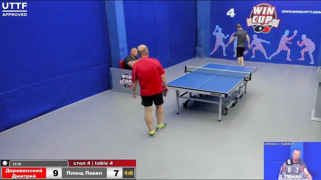 16:00 Деревинский Дмитрий 3-1 Плющ Павел стол 4 Юг-3 14.07.21 смотреть онлайн