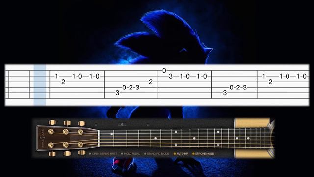 Sonic The Hedgehog - Green Hill Zone - Guitar tutorial (TAB) смотреть онлайн