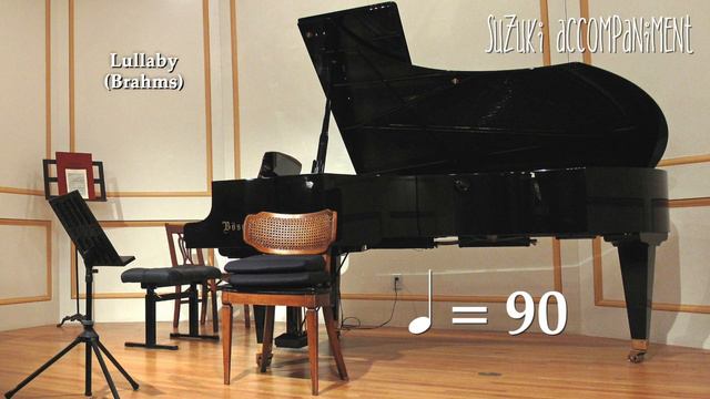Suzuki Violin Book 4 | Lullaby (Brahms) | Piano Accompaniment | 90 BPM