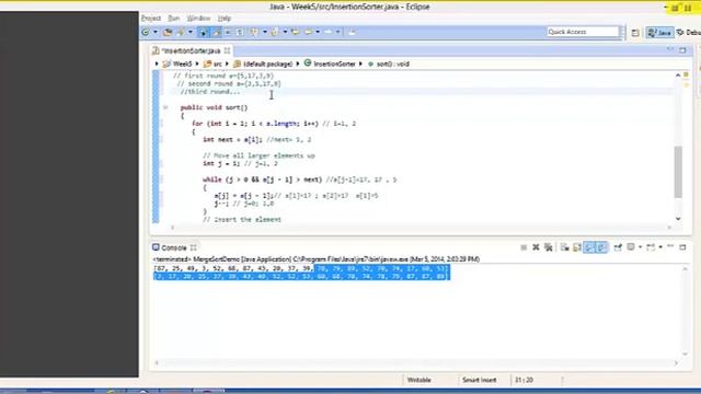 Java CS 141 - Week 5 - Sorting & Searching: Part 1 смотреть онлайн