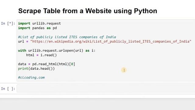 Day 38 : Scrape Table from a Website using Python смотреть онлайн