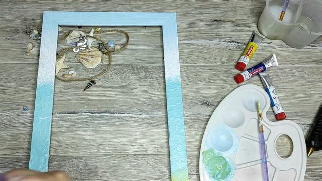 Декор рамки под рисунок. /DIY: Decor frame for picture. смотреть онлайн