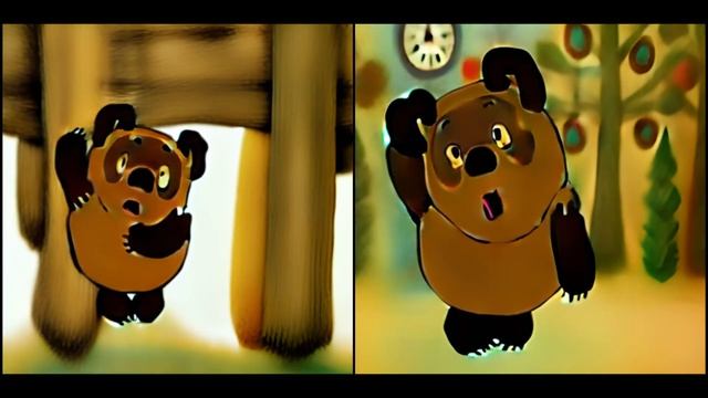 "Винни Пух" - как при помощи нейросети из "ничего" получить "Винни Пуха". Stable DIffusion animatio смотреть онлайн