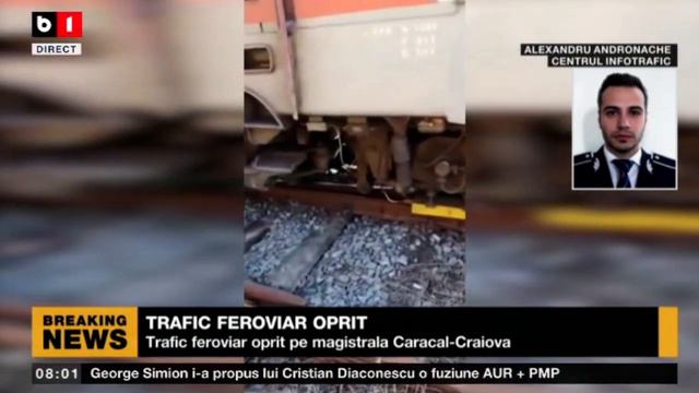 TRAFIC FEROVIAR OPRIT - UN MARFAR A DERAIAT PE MAGISTRALA CARACAL-CRAIOVA_Stiri B1_19 febr 2022 смотреть онлайн