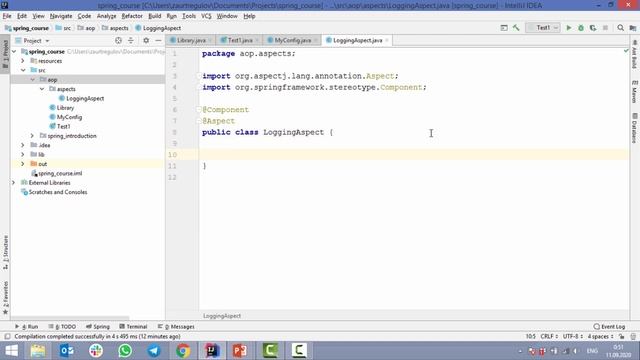 Урок 25 - Advice type @Before (Spring для Начинающих) смотреть онлайн